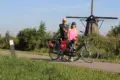 Cyclists at Kinderdijk