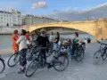 Cyclists along the seine