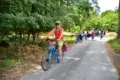 Cycling through forest