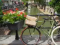 Bike along canal in utrecht
