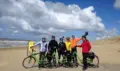 Cyclists on the beach