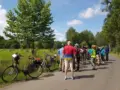 Bruges Amsterdam guest cyclists on a break