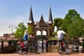 Sneek waterpoort cyclists friesland