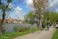 Main bikepath with view on Kitzingen by Guenter Kittel
